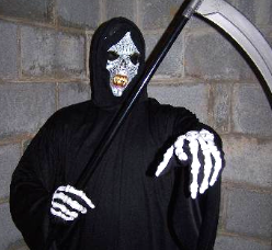 clarksville singing telegram grim reaper costume ghoul scary funny silly romantic